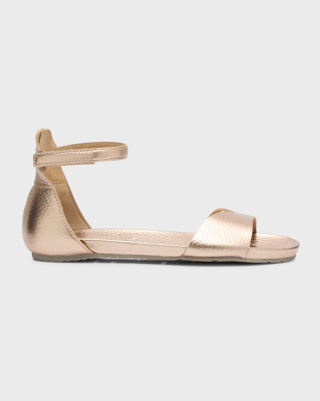 Jela Metallic Ankle-Grip Sandals